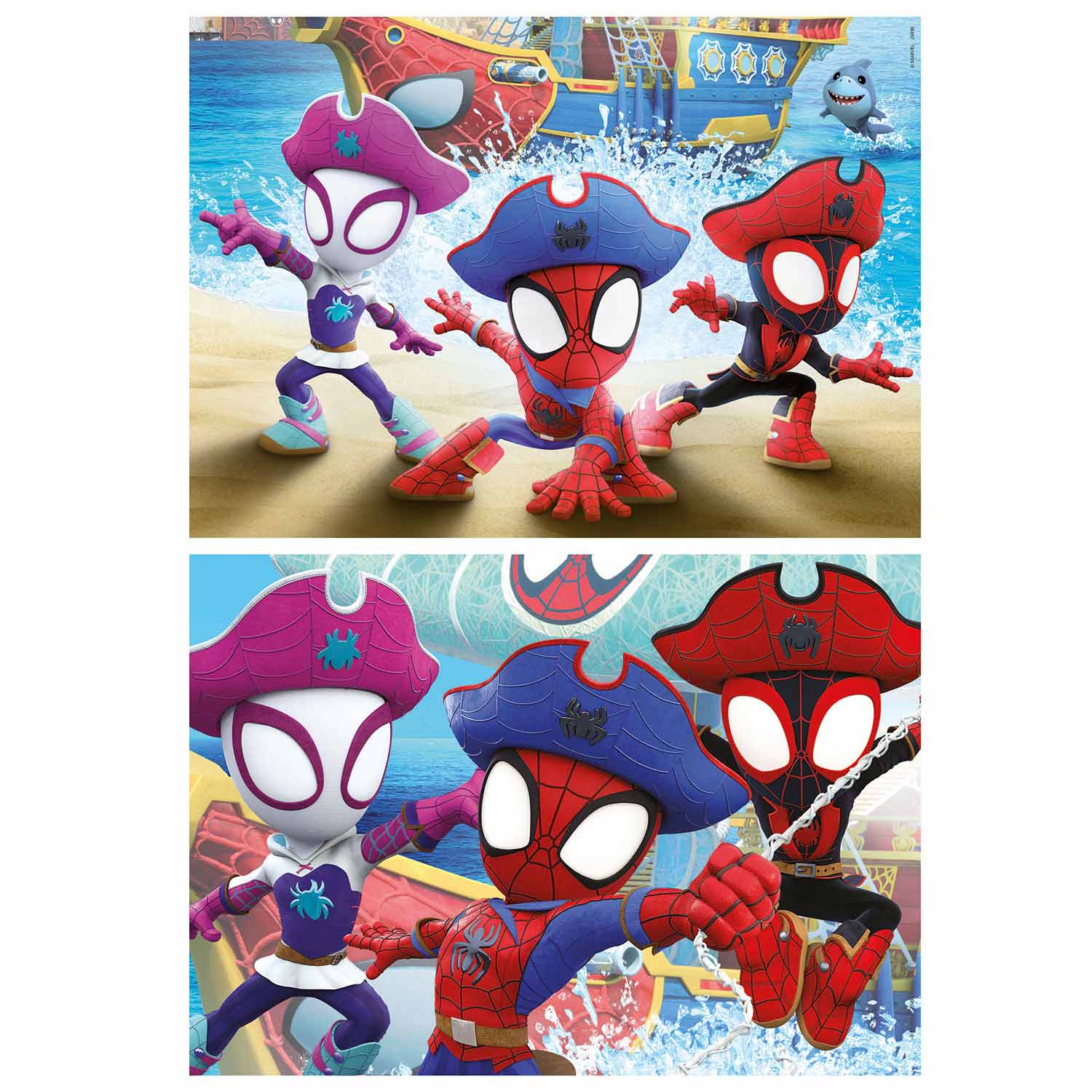 Puzzle Educa 2X20 Peças Marvel Spidey And His Amazing Friends Water-Webs 20490 ( Imagem 2 de 4 ) - Preview