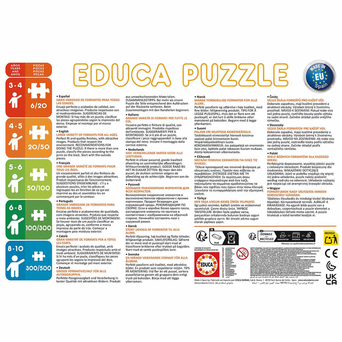 Puzzle Educa 2X500 Peças Hello Kitty 20587 ( Imagem 3 de 4 ) - Preview