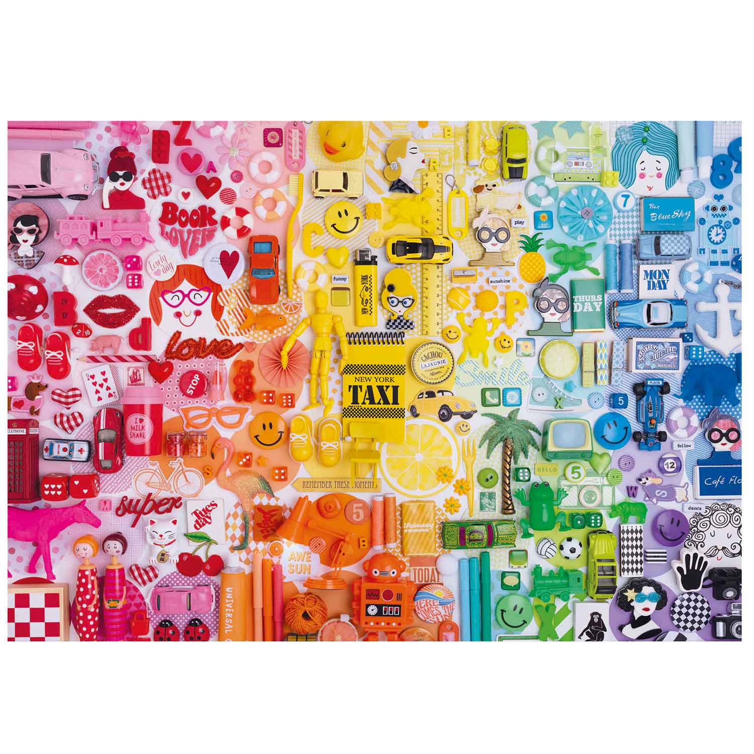 Puzzle Educa 500 Peças Colagem De Cores 20543 ( Imagem 2 de 4 ) - Preview