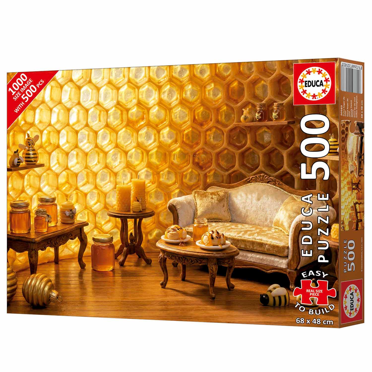 Puzzle Educa 500 Peças Comfort Doce Lar De Mel 20583 ( Imagem 4 de 4 ) - Preview