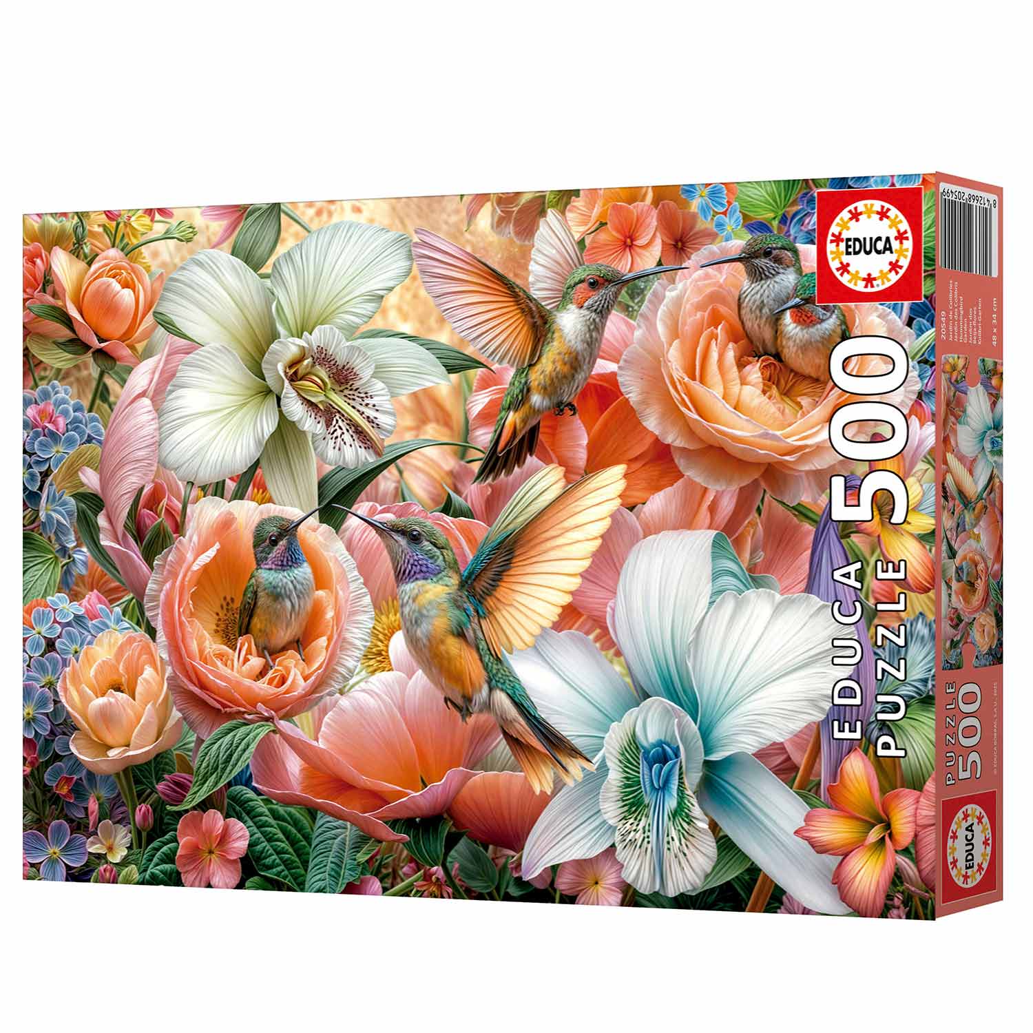 Puzzle Educa 500 Peças Jardim Dos Beija-Flor 20549 ( Imagem 4 de 4 ) - Preview