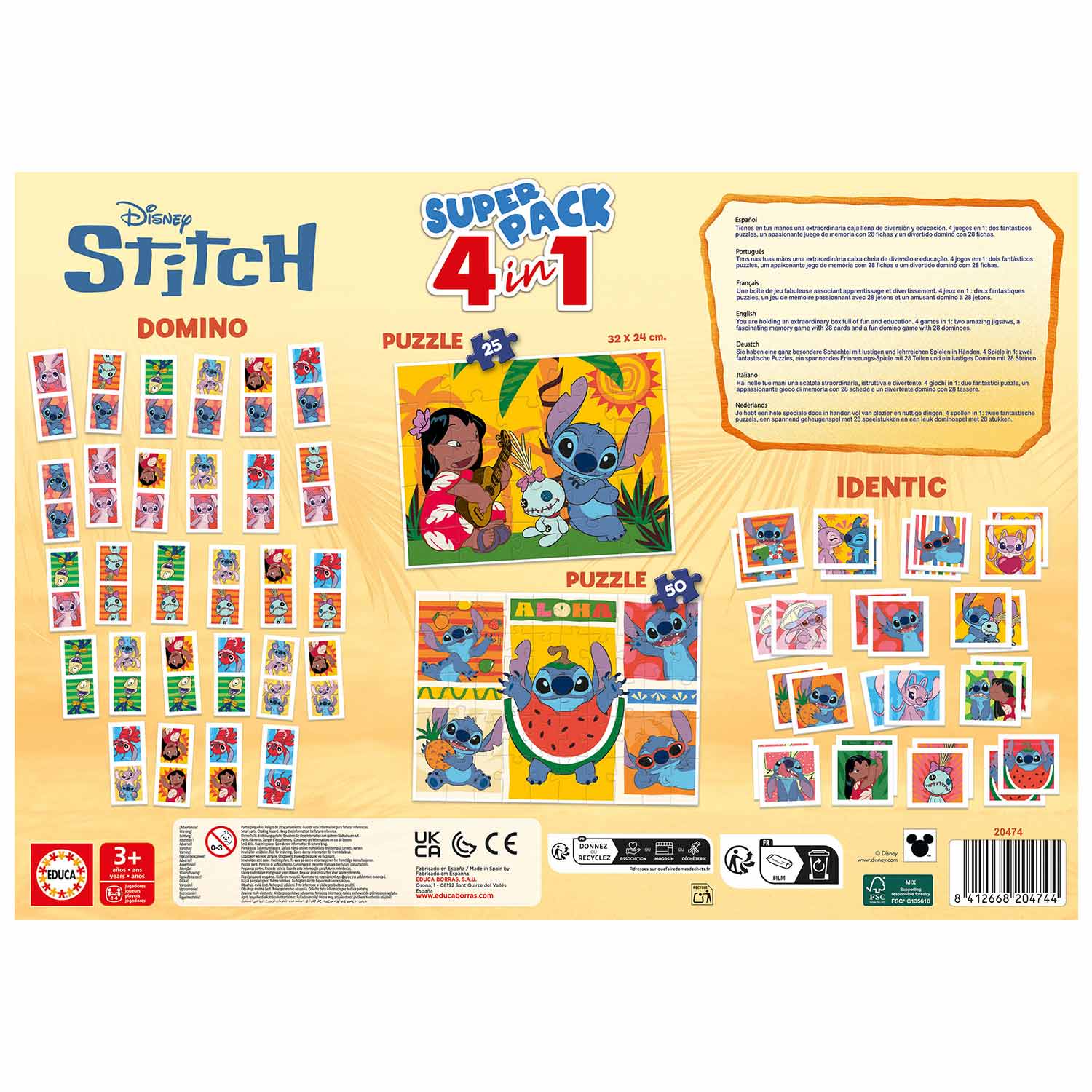 Superpack 4 Em 1 Disney Stitch Educa 20474 ( Imagem 3 de 4 ) - Preview
