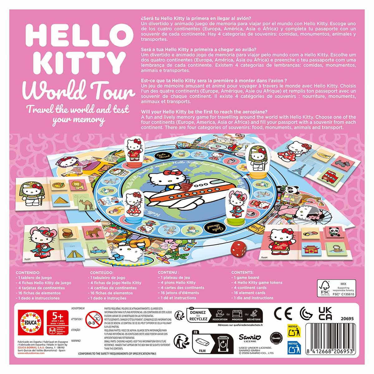 World Tour Hello Kitty Educa 20695 ( Imagem 3 de 4 ) - Preview