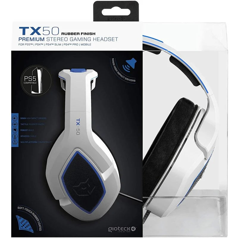 Auscultadores Gaming Gioteck TX-50 Branco,Azul ( Imagem 2 de 3 ) - Preview