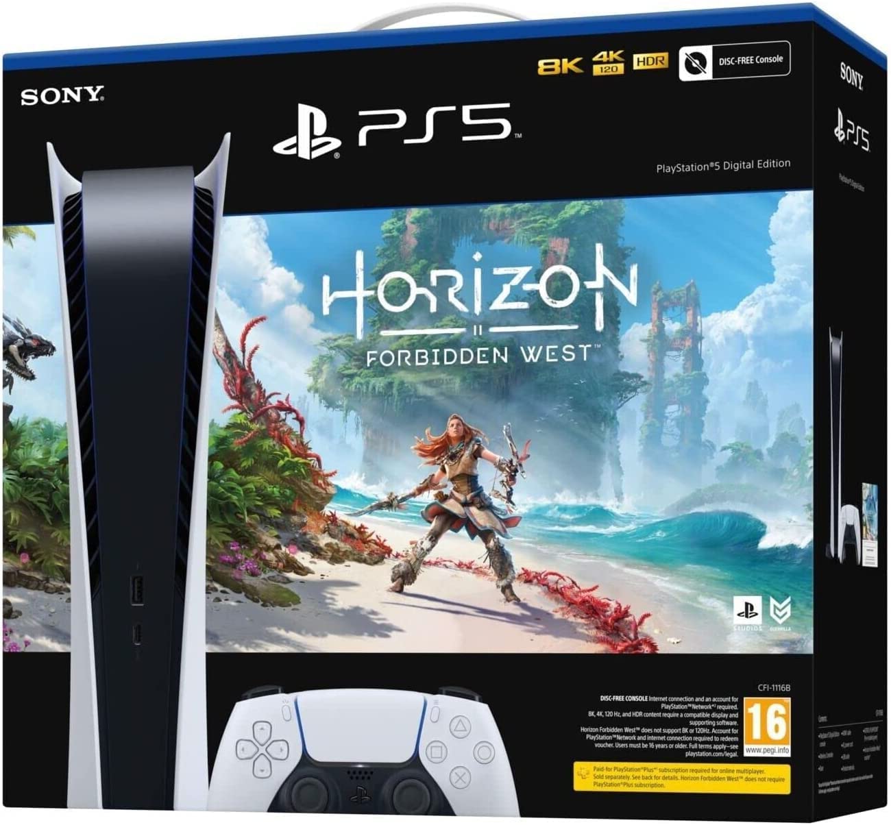 Sony Playstation 5 Digital Edition + Horizon Forbidden West PS5 825GB SDD ( Imagem 2 de 3 ) - Preview