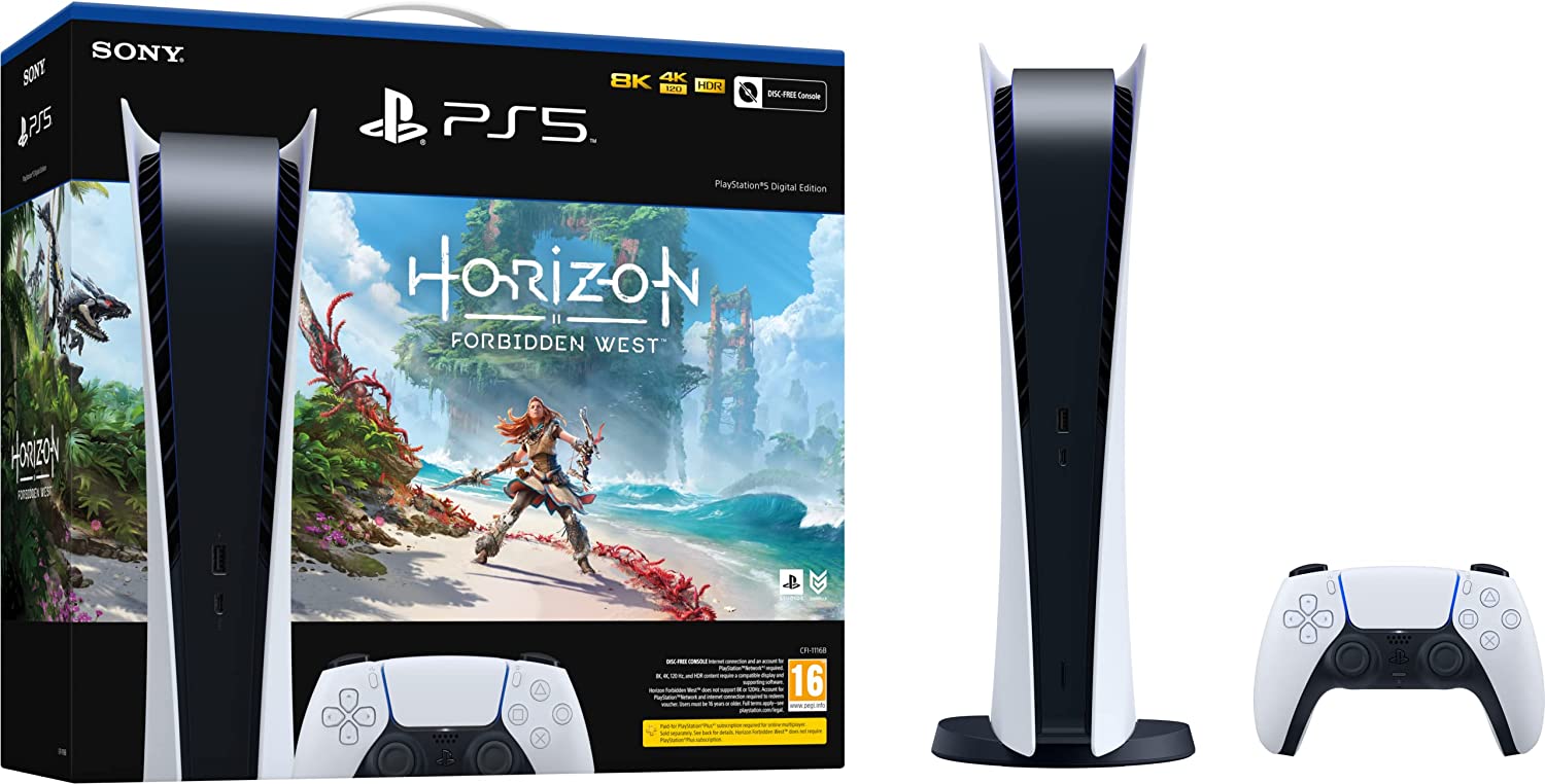 Sony Playstation 5 Digital Edition + Horizon Forbidden West PS5 825GB SDD ( Imagem 3 de 3 ) - Preview