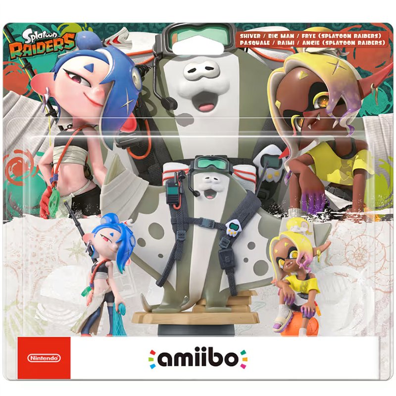 Amiibo Triple Pack - Splatoon Raiders (Shiver, Frye & Big Man) ( Imagem 2 de 2 ) - Preview