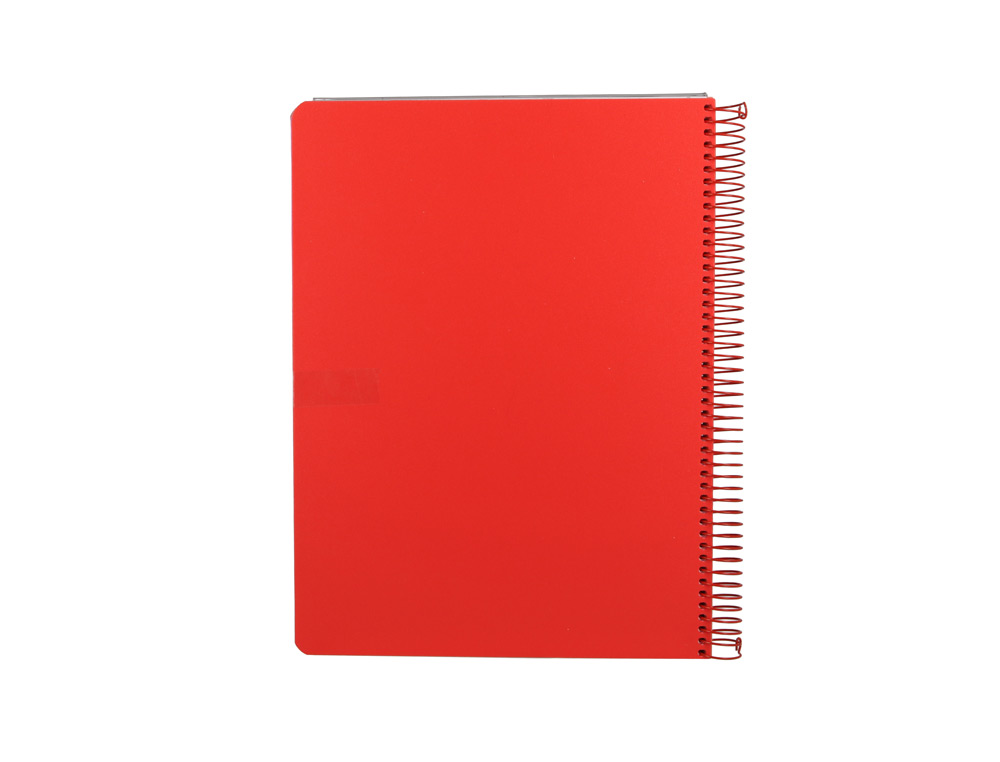 Caderno espiral a4 micro antartik capa foam 120f 90gr quadricula 5 mm 5 bandas 4 furos cor vermelho ( Imagem 3 de 9 ) - Preview