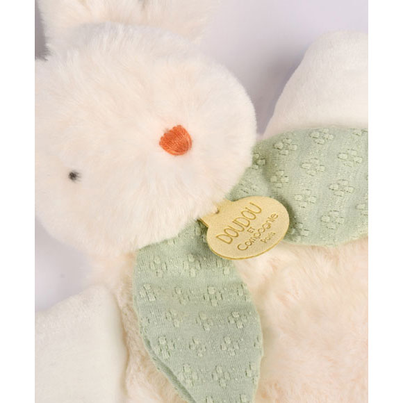 Doudou Coelho Branco Com Laço Verde 25Cm Doudou Et Compagnie Lapin Bonbon Dc4666 ( Imagem 3 de 4 ) - Preview