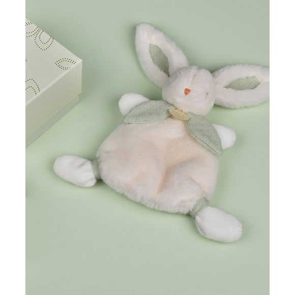 Doudou Coelho Branco Com Laço Verde 25Cm Doudou Et Compagnie Lapin Bonbon Dc4666 ( Imagem 4 de 4 ) - Preview