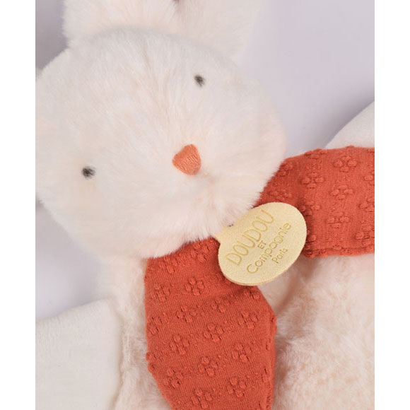 Doudou Coelho Branco Com Laço Terractotta 25Cm Doudou Et Compagnie Lapin Bonbon Dc4667 ( Imagem 3 de 4 ) - Preview