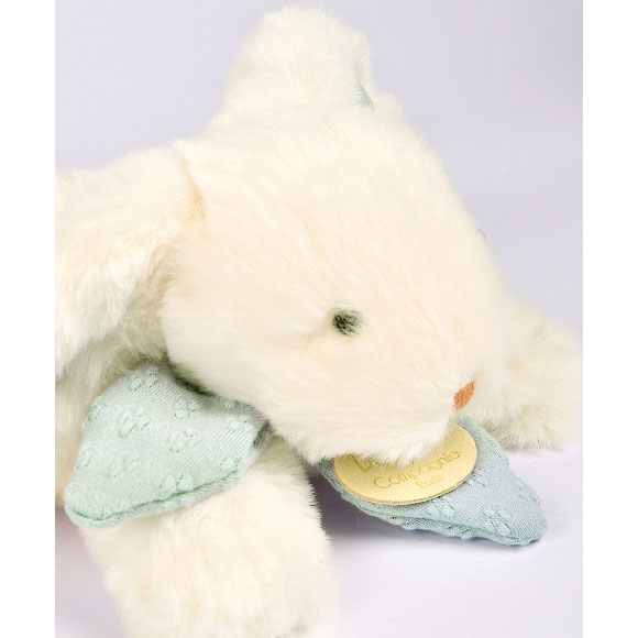 Peluche Coelho Branco Com Laço Azul 20Cm Doudou Et Compagnie Lapin Bonbon Dc4665 ( Imagem 3 de 4 ) - Preview