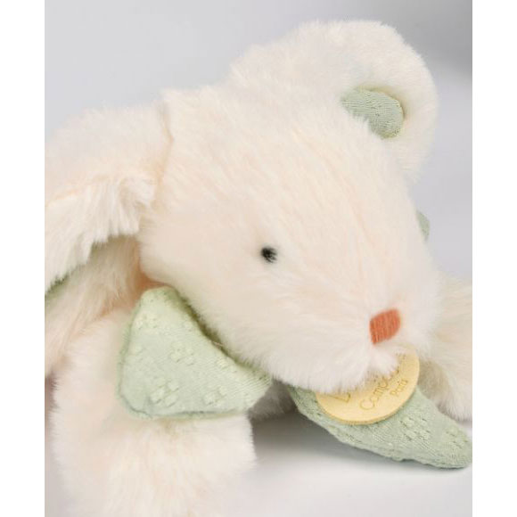 Peluche Coelho Branco Com Laço Verde 20Cm Doudou Et Compagnie Lapin Bonbon Dc4663 ( Imagem 3 de 4 ) - Preview