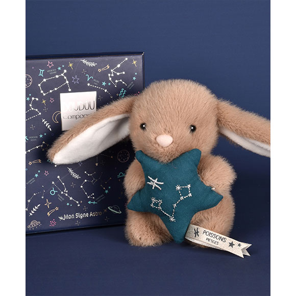 Peluche Coelho Castanho 12Cm Doudou Et Compagnie Doudou Astro Peixes Dc4662 ( Imagem 4 de 4 ) - Preview