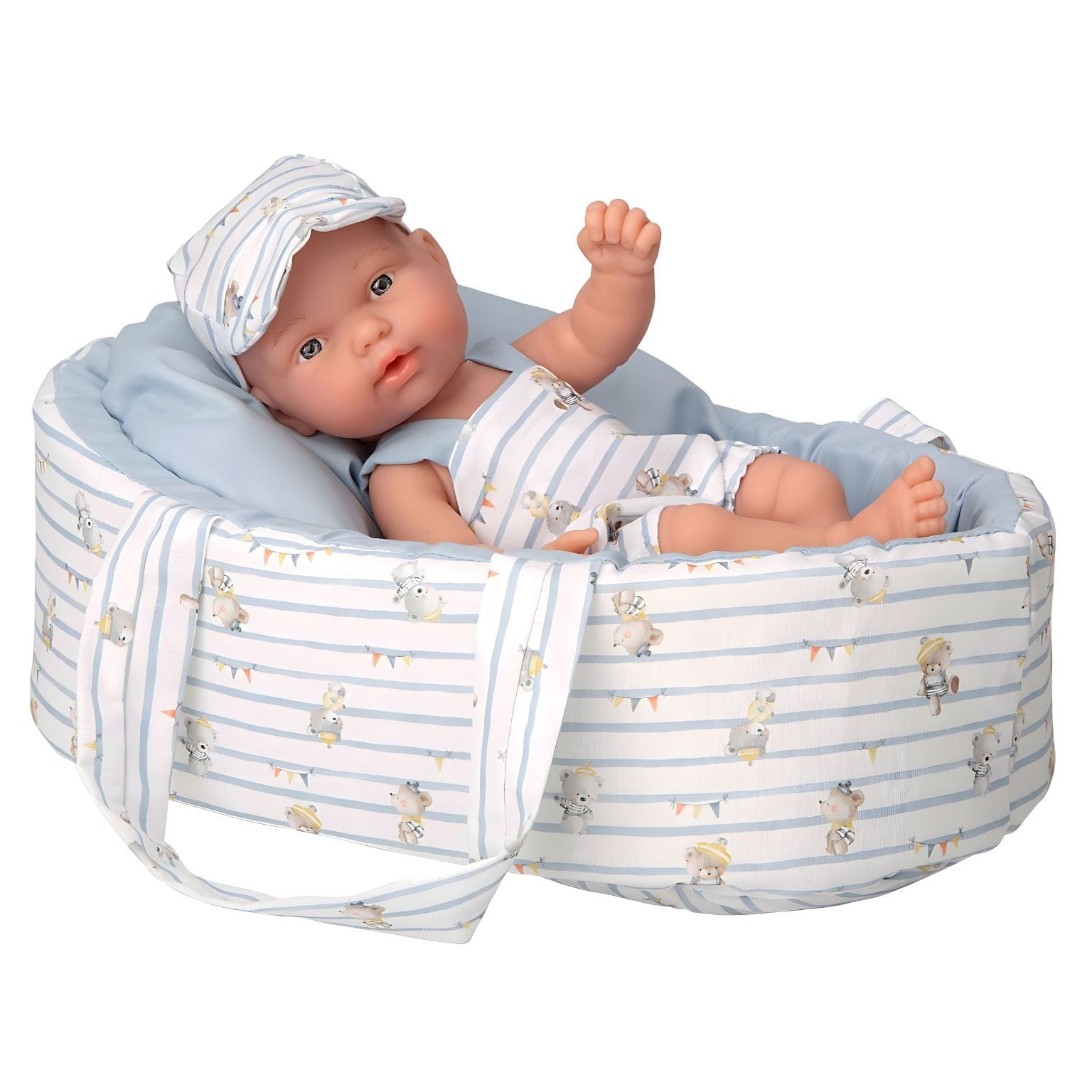 Boneca Elegance 26 cm com alcofa azul ( Imagem 3 de 4 ) - Preview