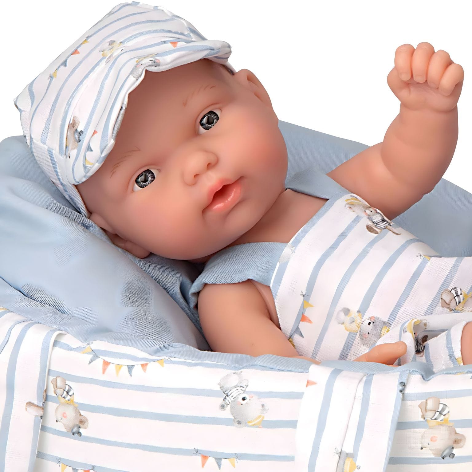 Boneca Elegance 26 cm com alcofa azul ( Imagem 2 de 4 ) - Preview