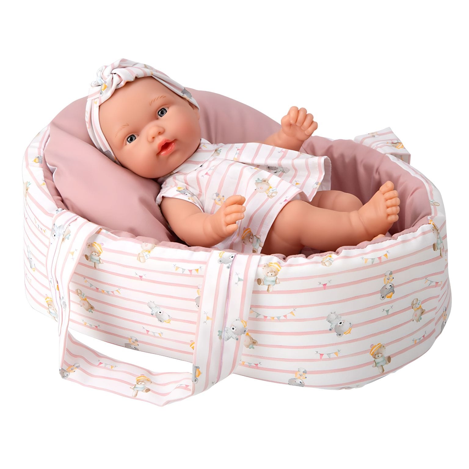 Boneca Elegance 26 cm com alcofa rosa ( Imagem 3 de 4 ) - Preview