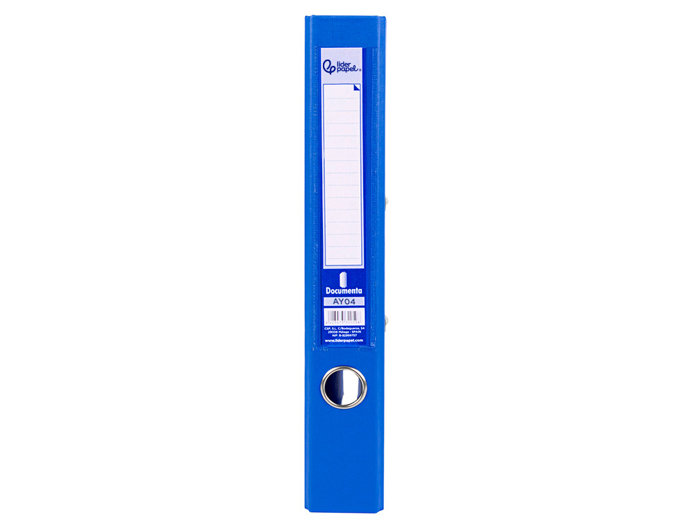 Pasta de arquivo de alavanca liderpapel documenta pvc folio lombada 75 mm azul ( Imagem 4 de 13 ) - Preview