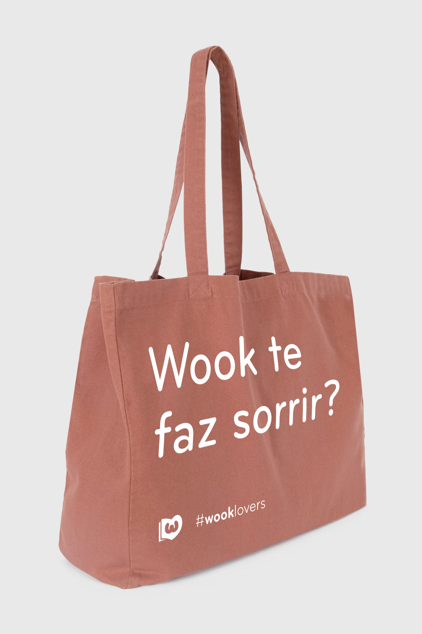 Tote bag oversized terra - “Wook te faz sorrir?” ( Imagem 2 de 3 ) - Preview