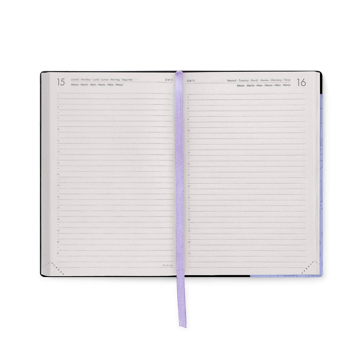 Agenda Escolar Diária 120X180Mm 2026/27 16 Meses Legami Cosmic Lilac Com Elastico Ag2716019 ( Imagem 3 de 4 ) - Preview