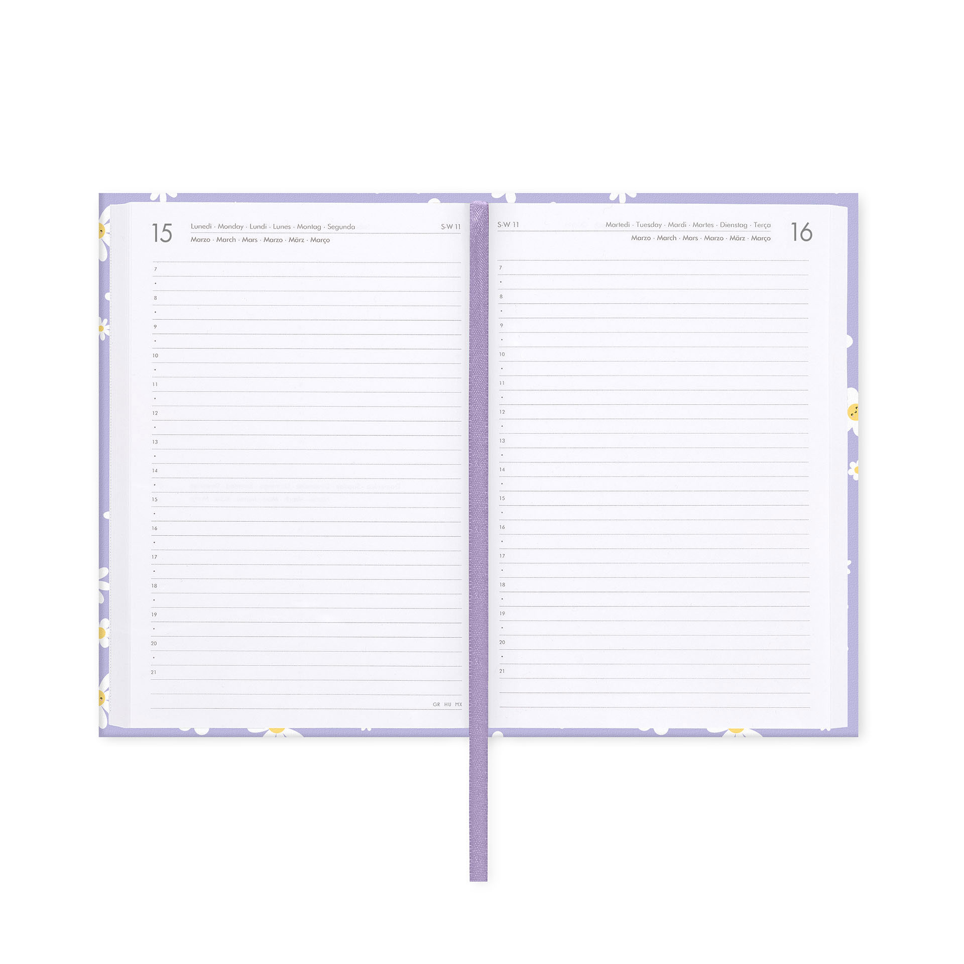 Agenda Escolar Diária 120X180Mm 2026/27 16 Meses Legami Daisy Com Elastico Ag2716045 ( Imagem 3 de 4 ) - Preview