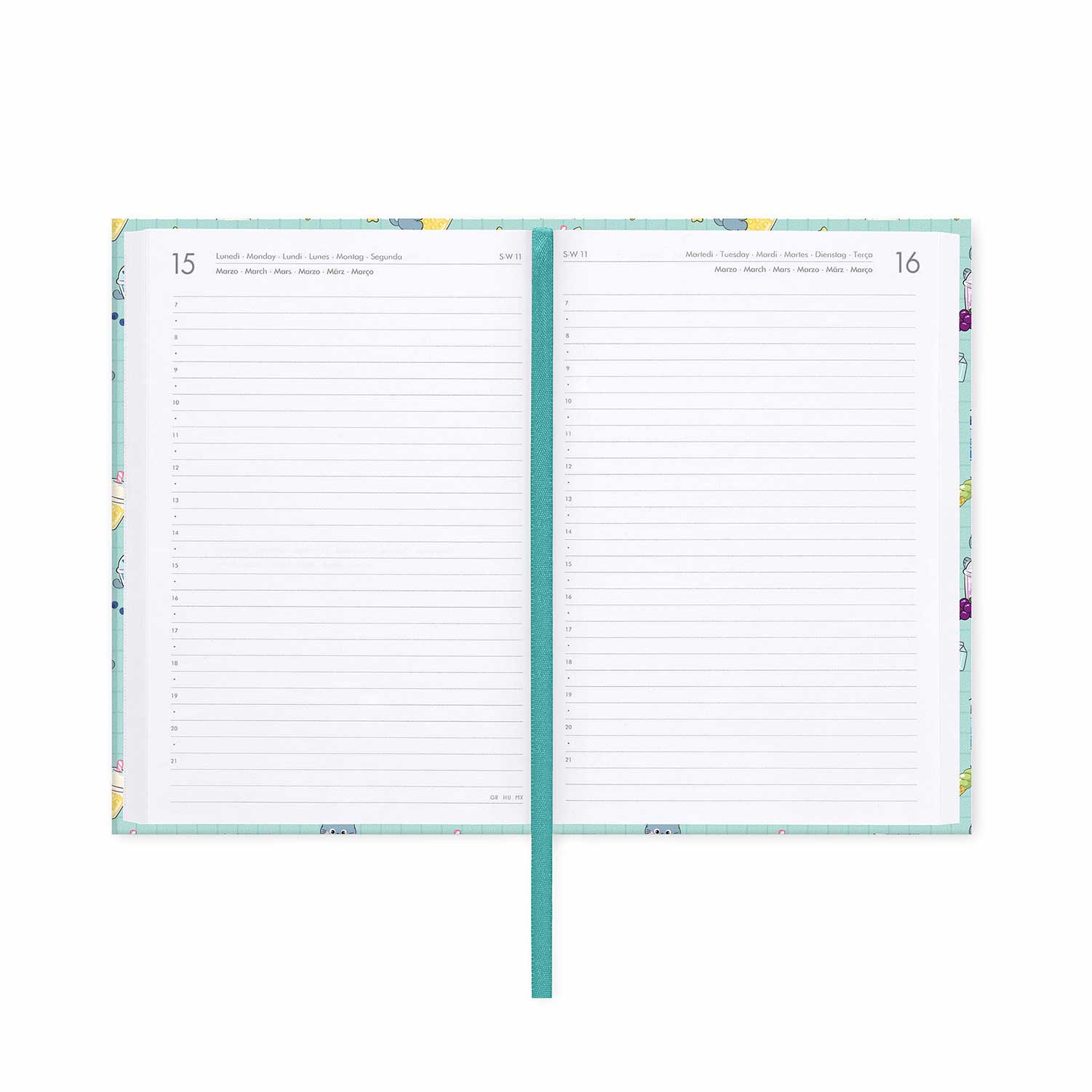 Agenda Escolar Diária 120X180Mm 2026/27 16 Meses Legami Kitty Bubble Tea Com Elastico Ag2716049 ( Imagem 3 de 4 ) - Preview