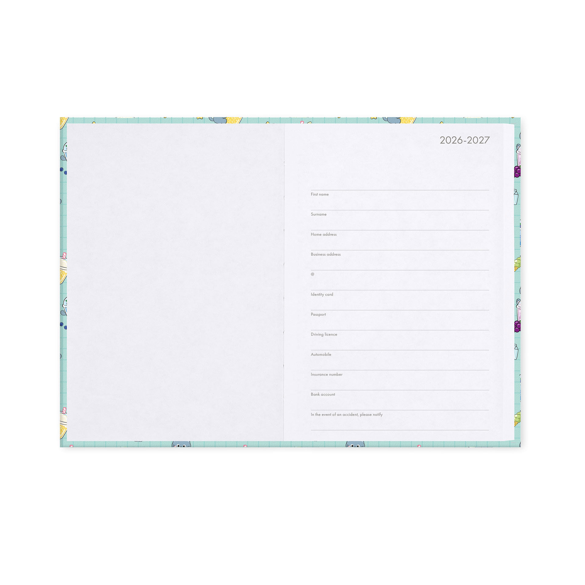 Agenda Escolar Diária 120X180Mm 2026/27 16 Meses Legami Kitty Bubble Tea Com Elastico Ag2716049 ( Imagem 4 de 4 ) - Preview