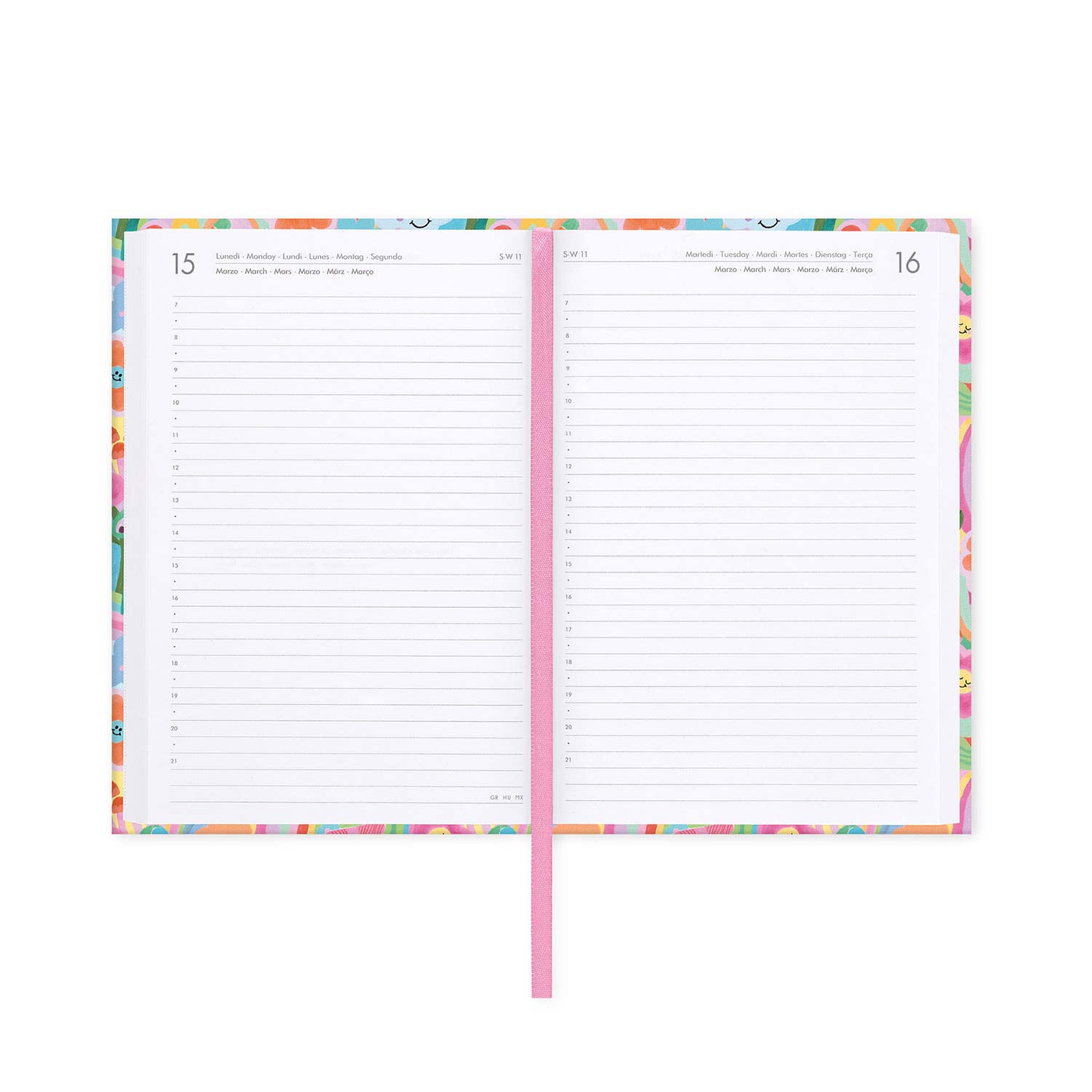Agenda Escolar Diária 120X180Mm 2026/27 16 Meses Legami Mushrooms Com Elastico Ag2716048 ( Imagem 3 de 4 ) - Preview