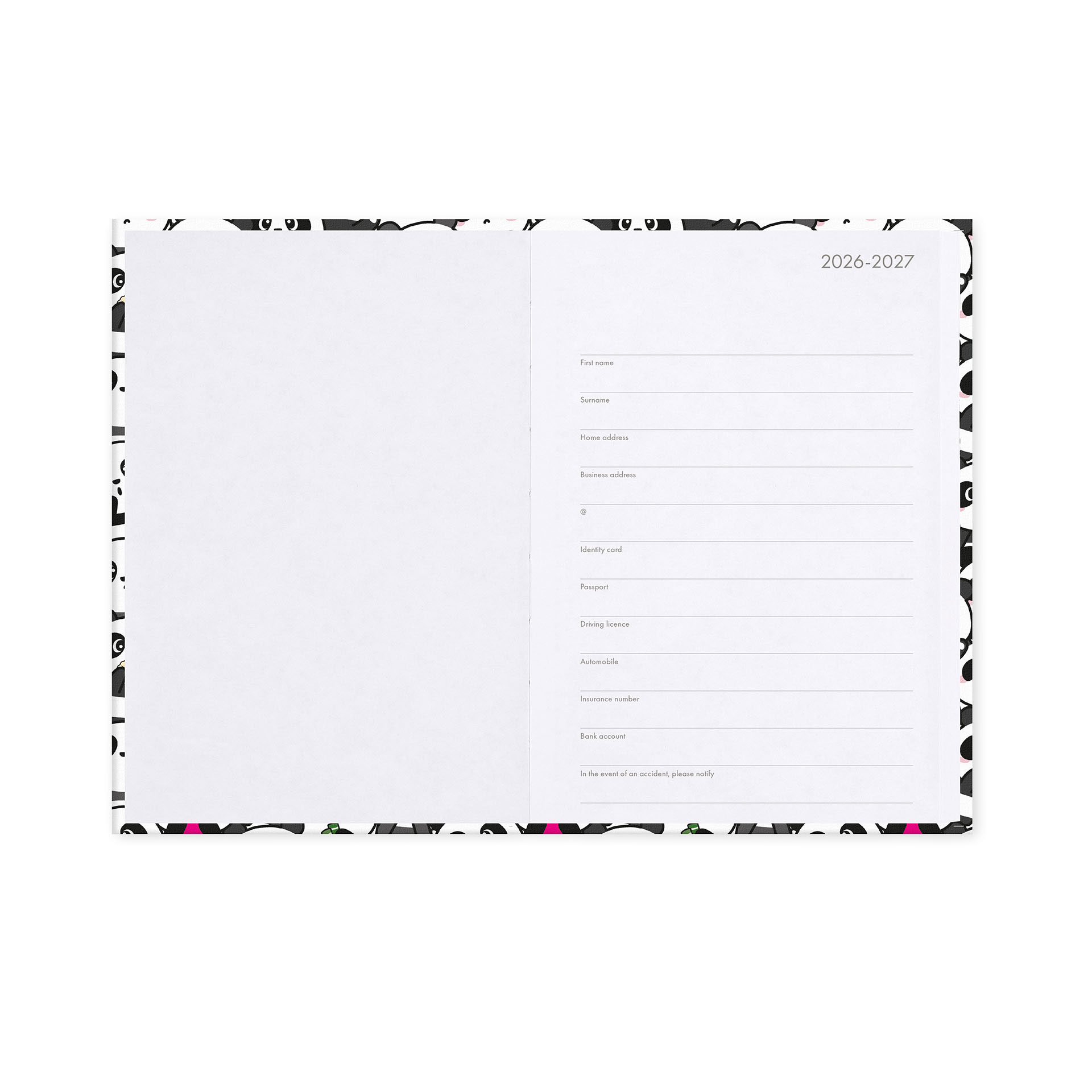Agenda Escolar Diária 120X180Mm 2026/27 16 Meses Legami Panda Com Elastico Ag2716046 ( Imagem 4 de 4 ) - Preview