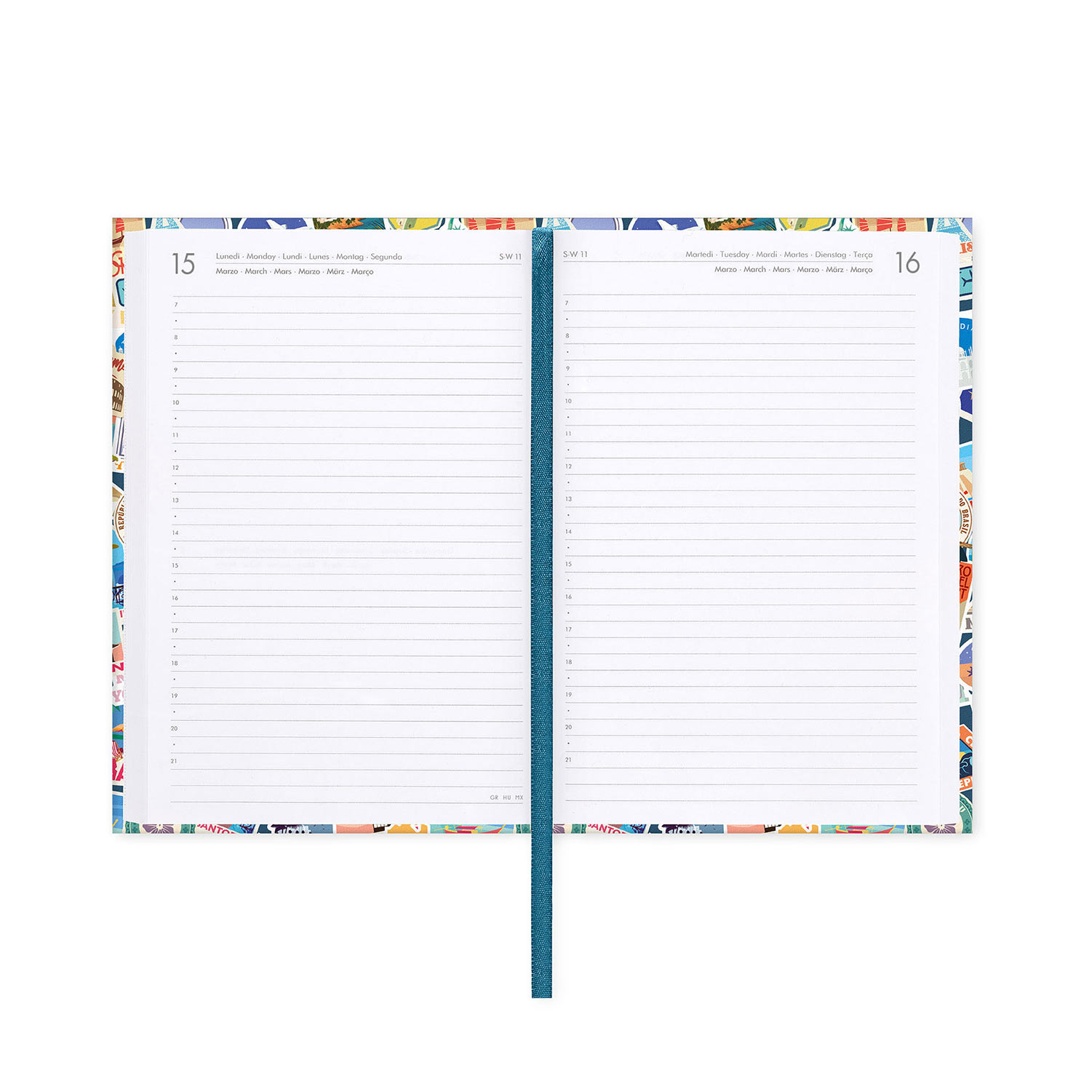 Agenda Escolar Diária 120X180Mm 2026/27 16 Meses Legami Travel Stickers Com Elastico Ag2716042 ( Imagem 3 de 4 ) - Preview