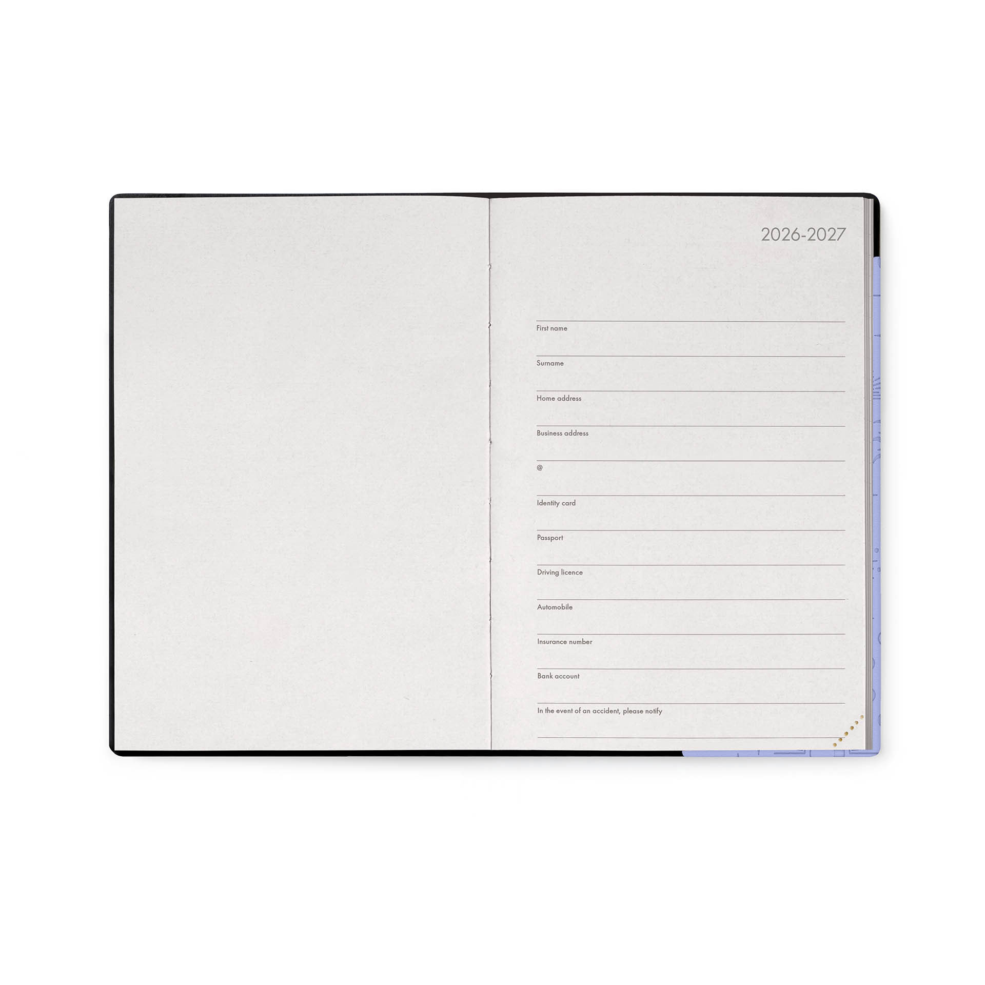Agenda Escolar Semanal 120X180Mm 2026/27 16 Meses Legami Cosmic Lilac Com Elastico Ag2716027 ( Imagem 4 de 4 ) - Preview