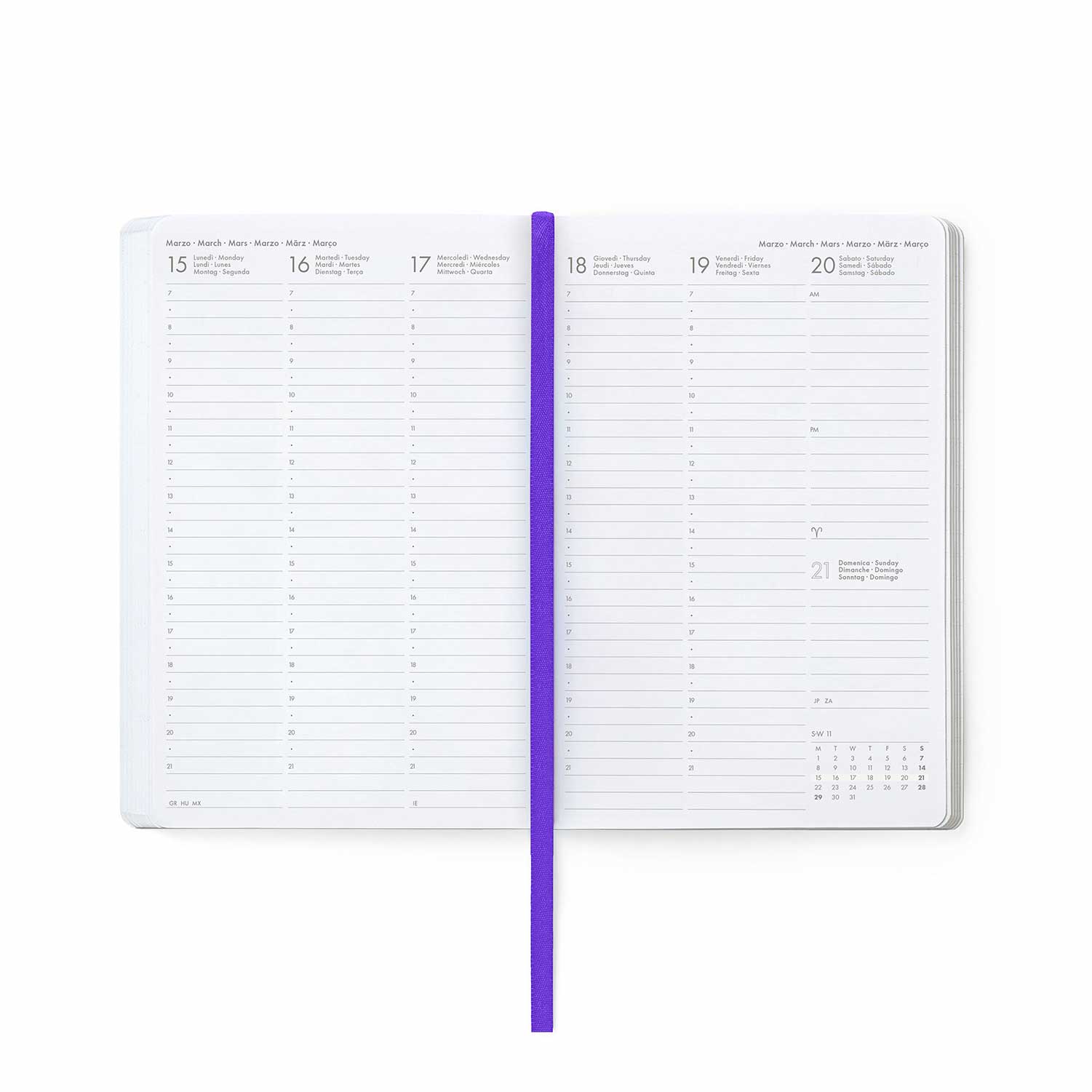 Agenda Escolar Semanal 120X180Mm 2026/27 16 Meses Legami Flowers Com Elastico Ag2716058 ( Imagem 3 de 4 ) - Preview