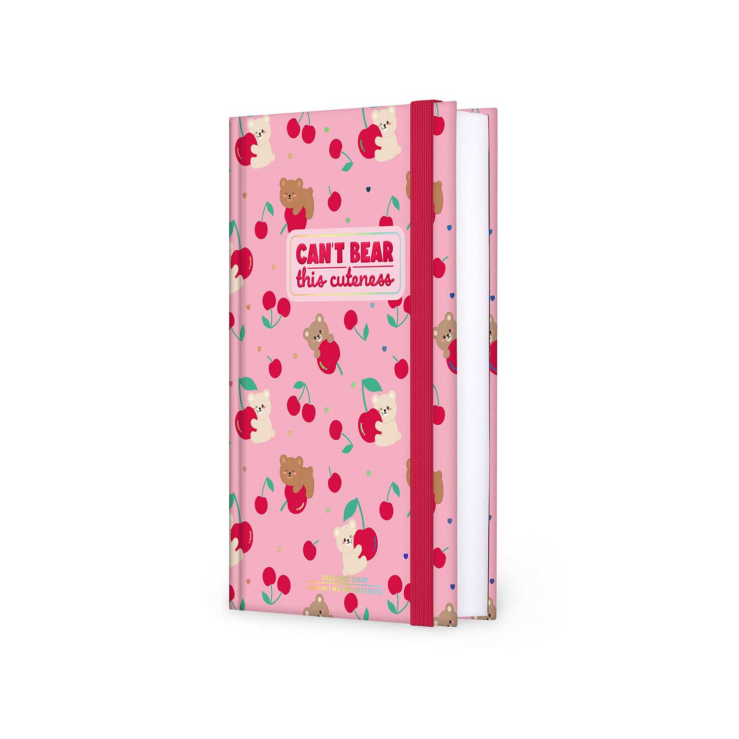 Agenda Escolar Diária 120X180Mm 2026/27 16 Meses Legami Teddy Bear Cherry Pink Com Elastico Ag2716050 ( Imagem 2 de 4 ) - Preview
