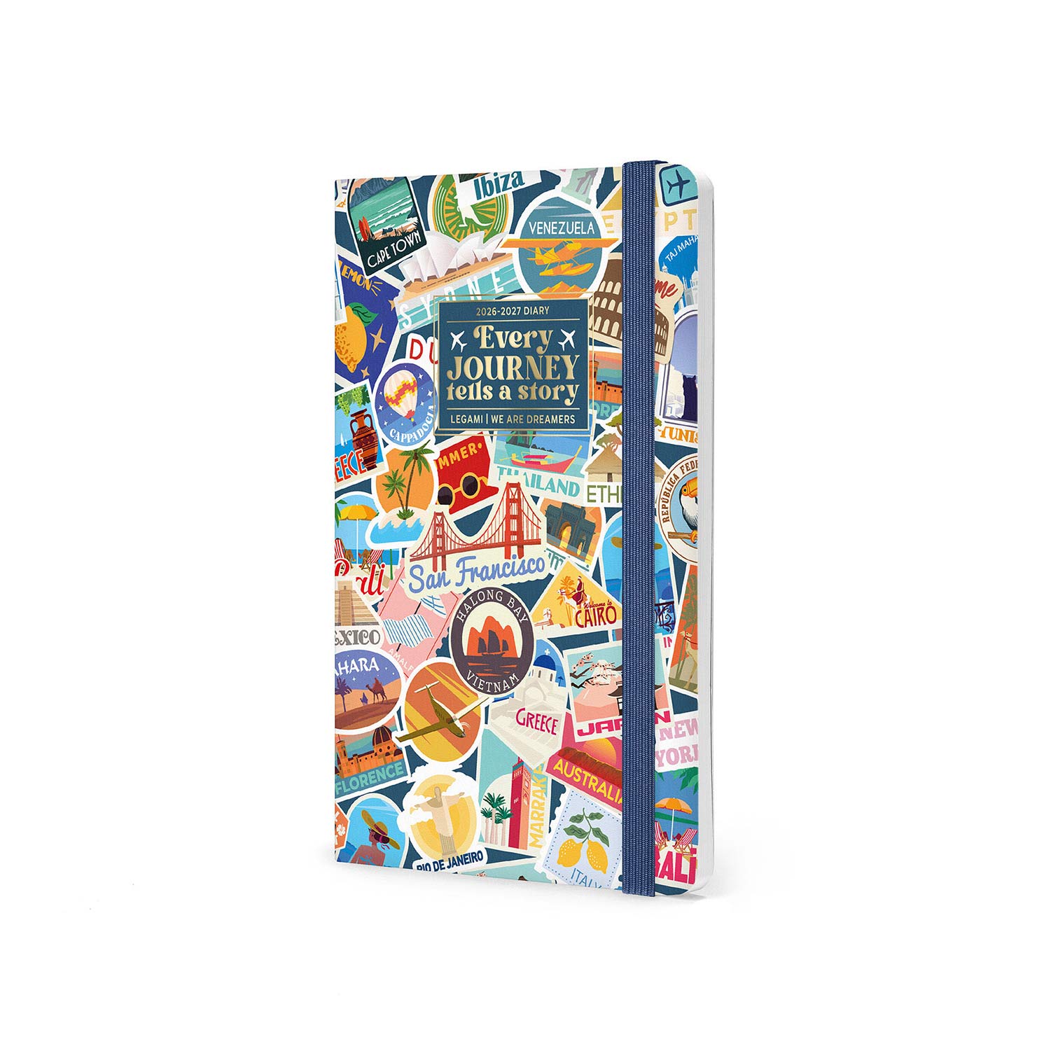 Agenda Escolar Semanal 120X180Mm 2026/27 16 Meses Legami Travel Stickers Com Elastico Ag2716060 ( Imagem 2 de 4 ) - Preview