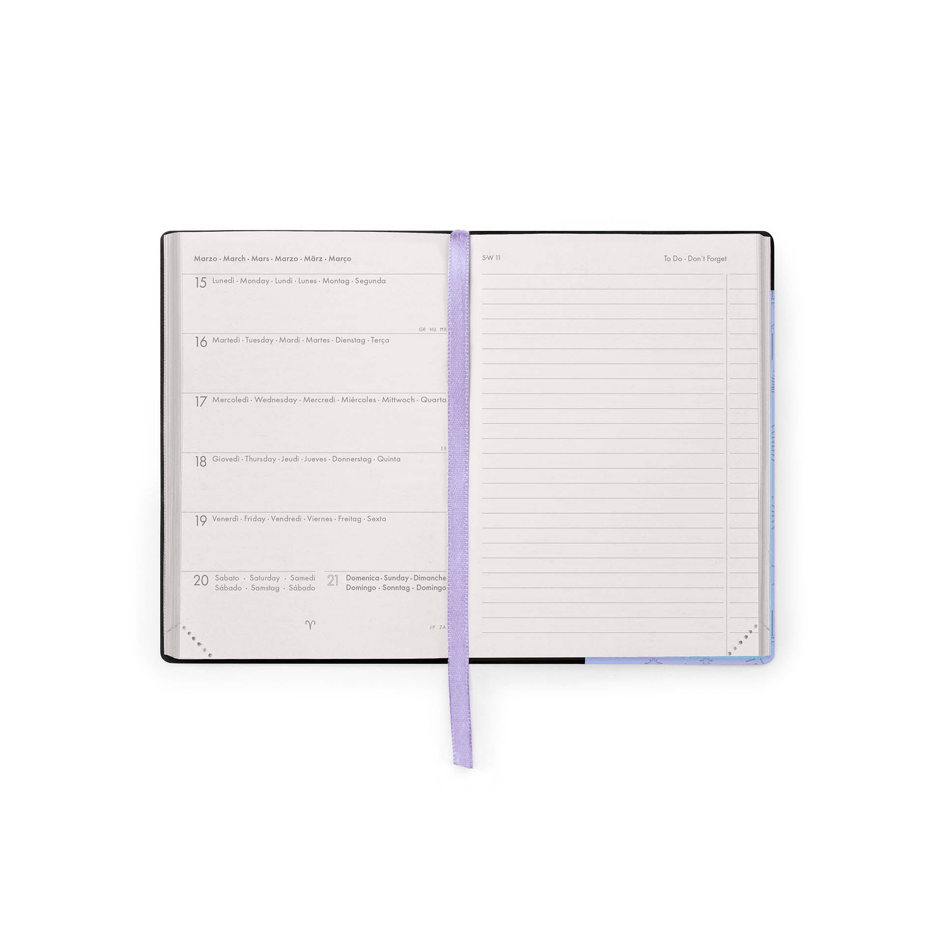 Agenda Escolar Semanal A6 2026/27 16 Meses Legami Cosmic Lilac Com Elastico Ag2716011 ( Imagem 3 de 4 ) - Preview