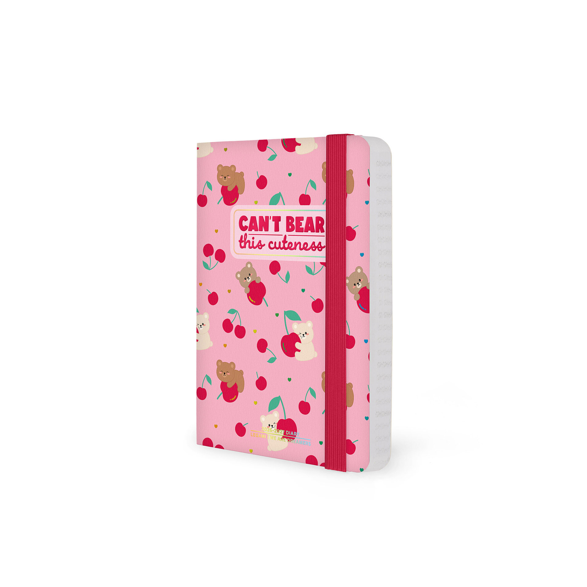 Agenda Escolar Semanal A6 2026/27 16 Meses Legami Teddy Bear Cherry Pink Com Elastico Ag2716056 ( Imagem 2 de 4 ) - Preview
