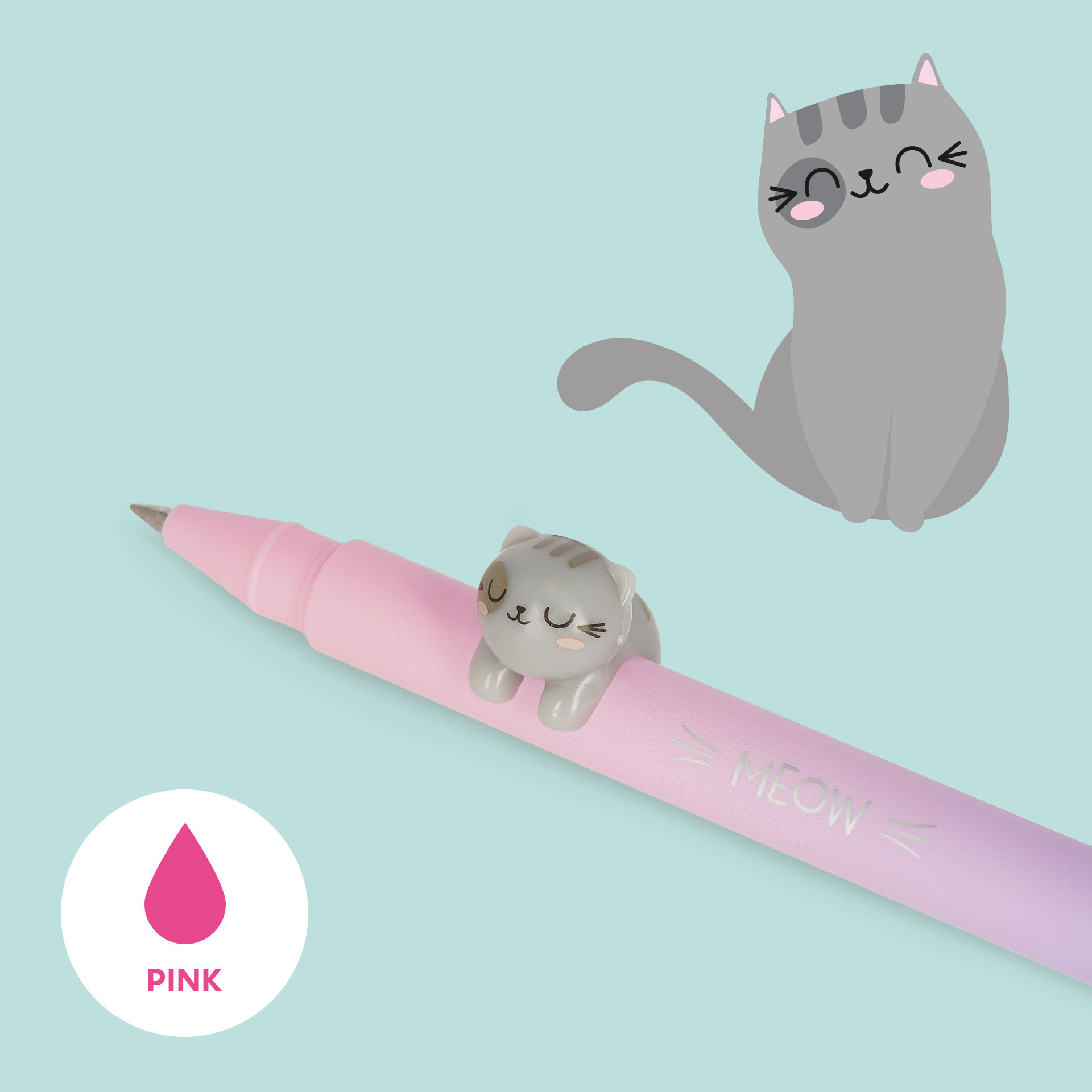 Esferográfica De Gel Legami Lovely Friends Kitty "Meow" Cpp0017 ( Imagem 2 de 3 ) - Preview