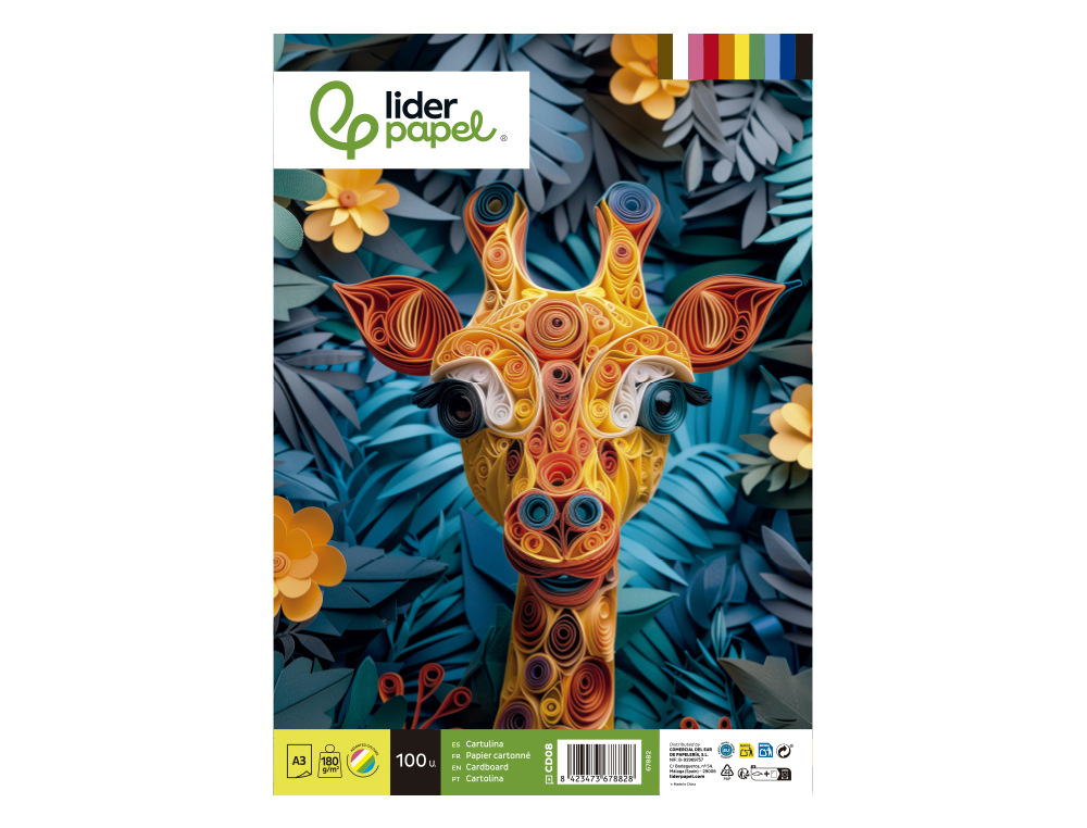 Cartolina liderpapel 180 gr 100 folhas din a3 10 cores sortidas ( Imagem 4 de 19 ) - Preview
