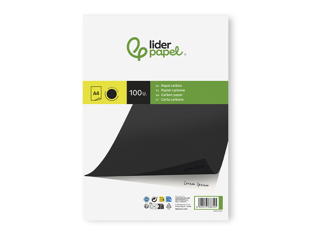 Papel quimico liderpapel film preto formato din a4 caixa de 100 folhas ( Imagem 3 de 3 ) - Preview