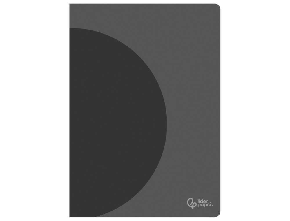 Stapled notebook, Liderpapel 360 brand, plastic cover, A5 size, 48 sheets, 90 gsm paper, 5mm thick, with double border, black cover. ( Imagem 4 de 19 ) - Preview