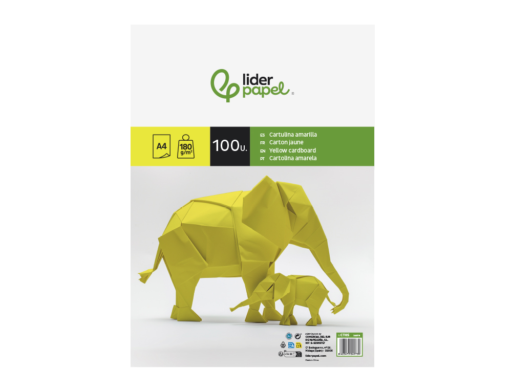 Cartolina liderpapel 180 gr 100 folhas din a4 amarela ( Imagem 5 de 20 ) - Preview