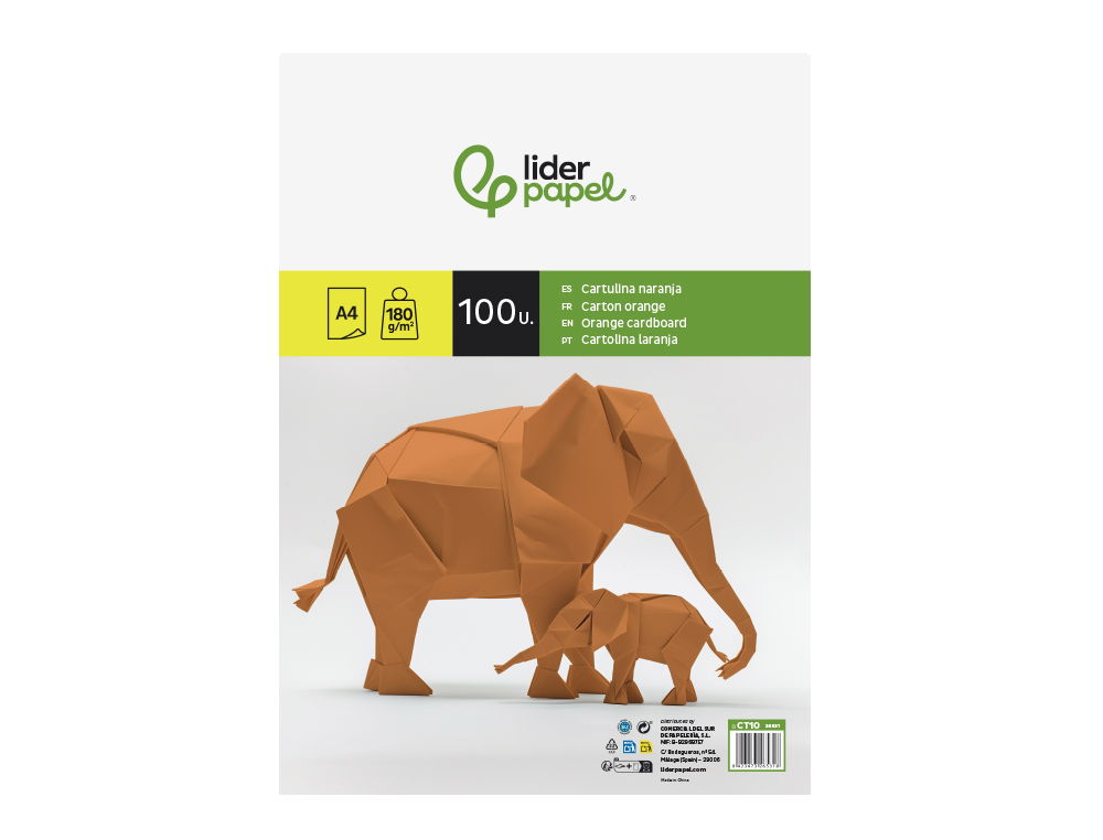 Cartolina liderpapel 180 gr 100 folhas din a4 laranja forte ( Imagem 5 de 20 ) - Preview