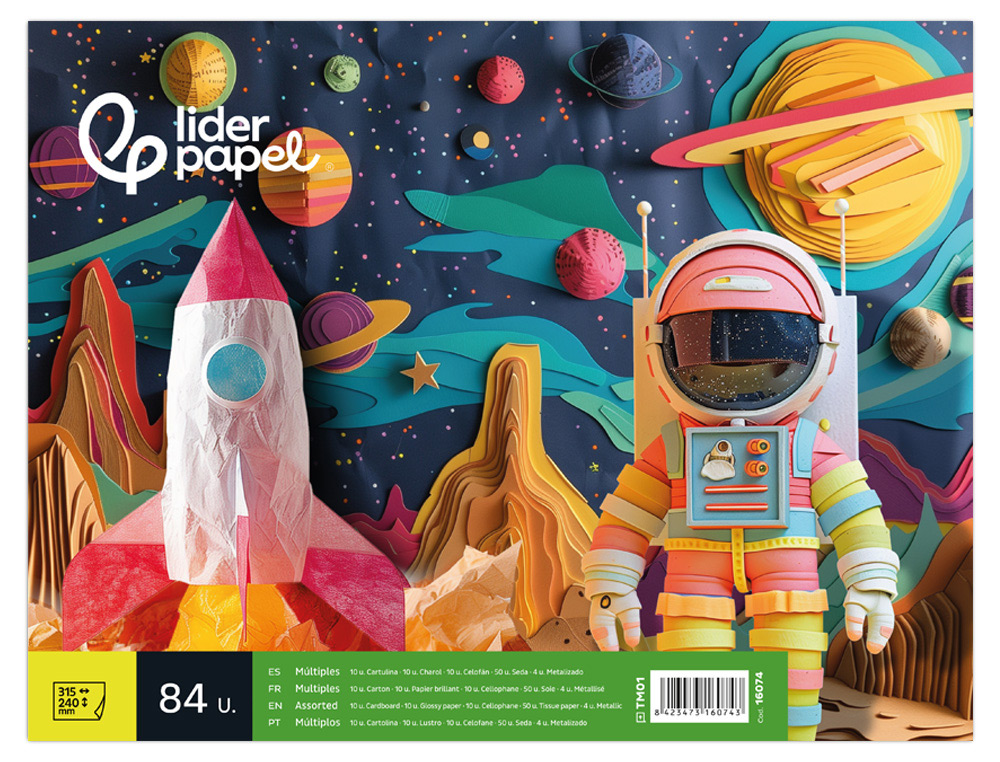 Bloco trabalhos manuais liderpapel diversos folio 78 folhas (12 unidades) ( Imagem 4 de 12 ) - Preview