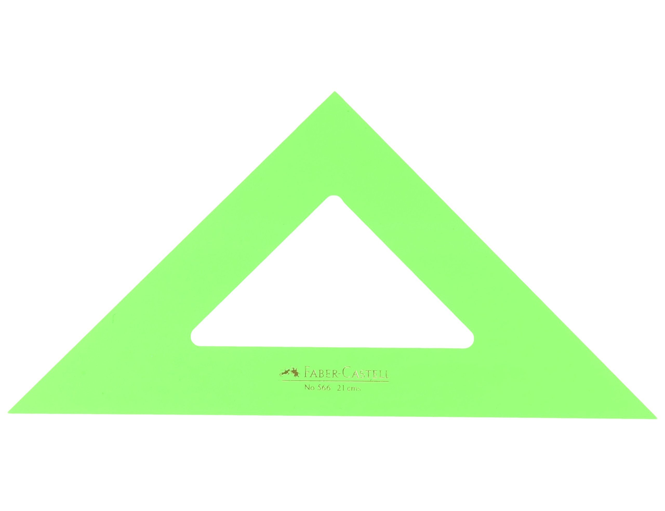 Esquadro plastico especial 21 cm verde transparente ( Imagem 3 de 3 ) - Preview