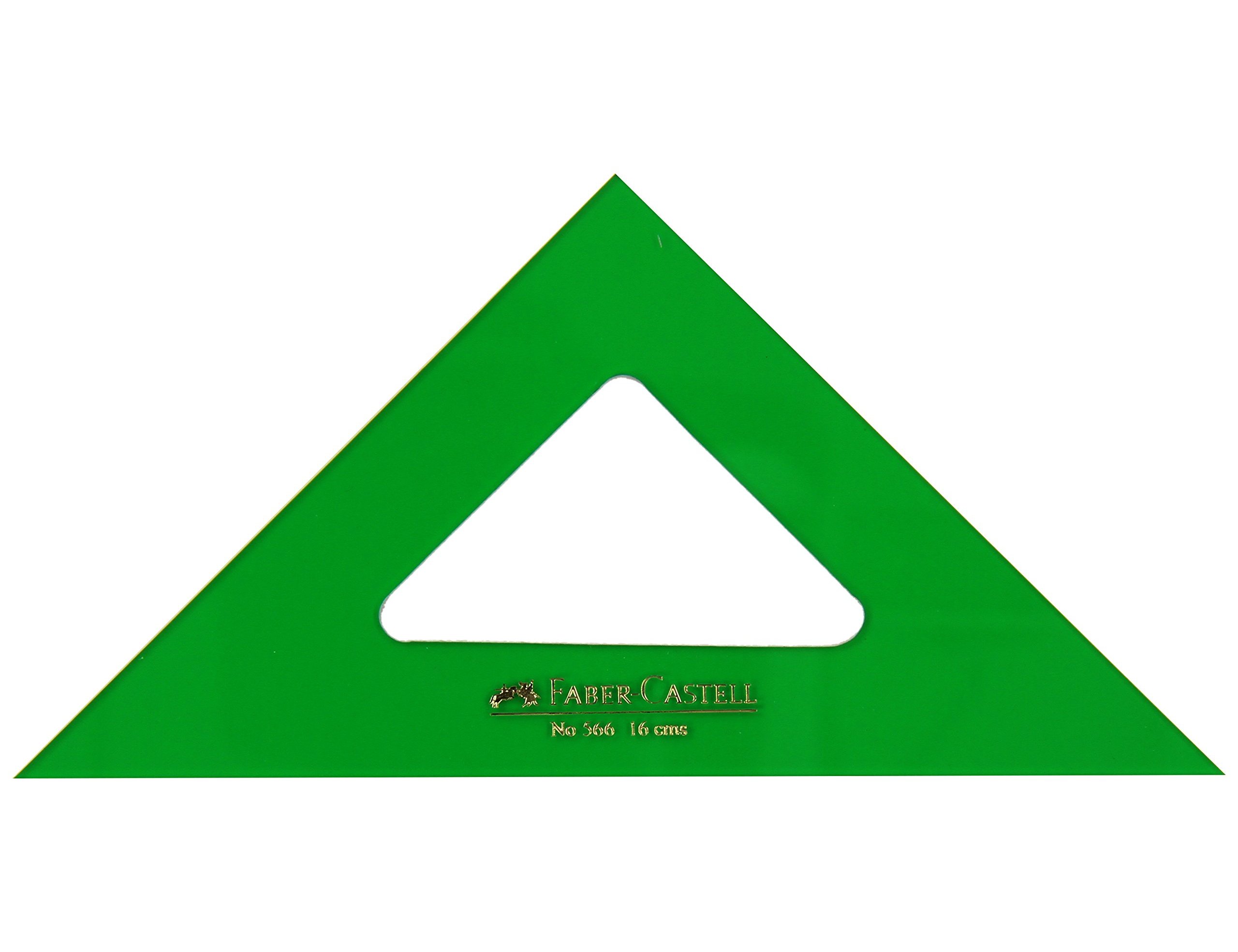 Esquadro plastico especial 16 cm verde transparente ( Imagem 3 de 3 ) - Preview