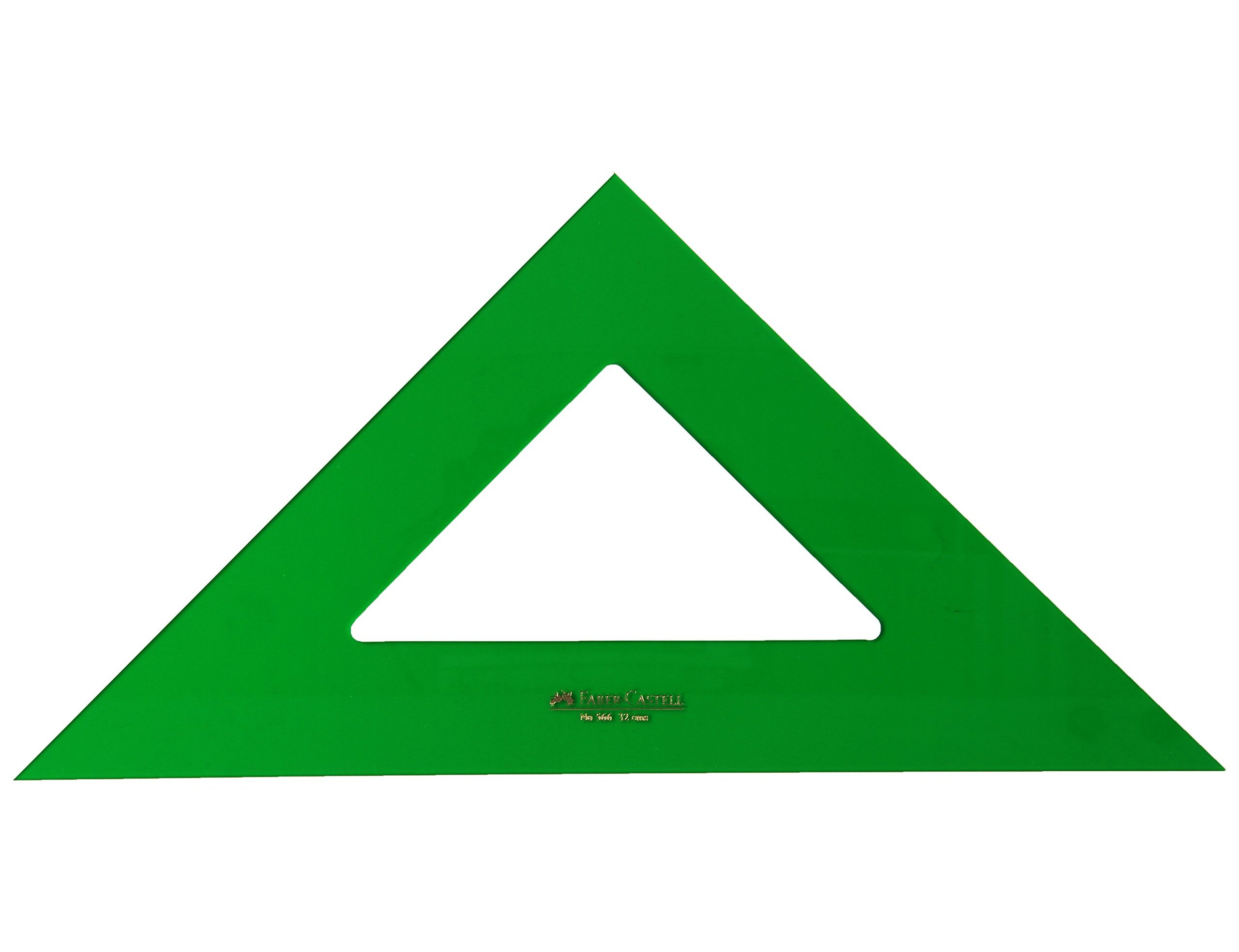 Esquadro plastico especial 32 cm verde transparente ( Imagem 3 de 3 ) - Preview