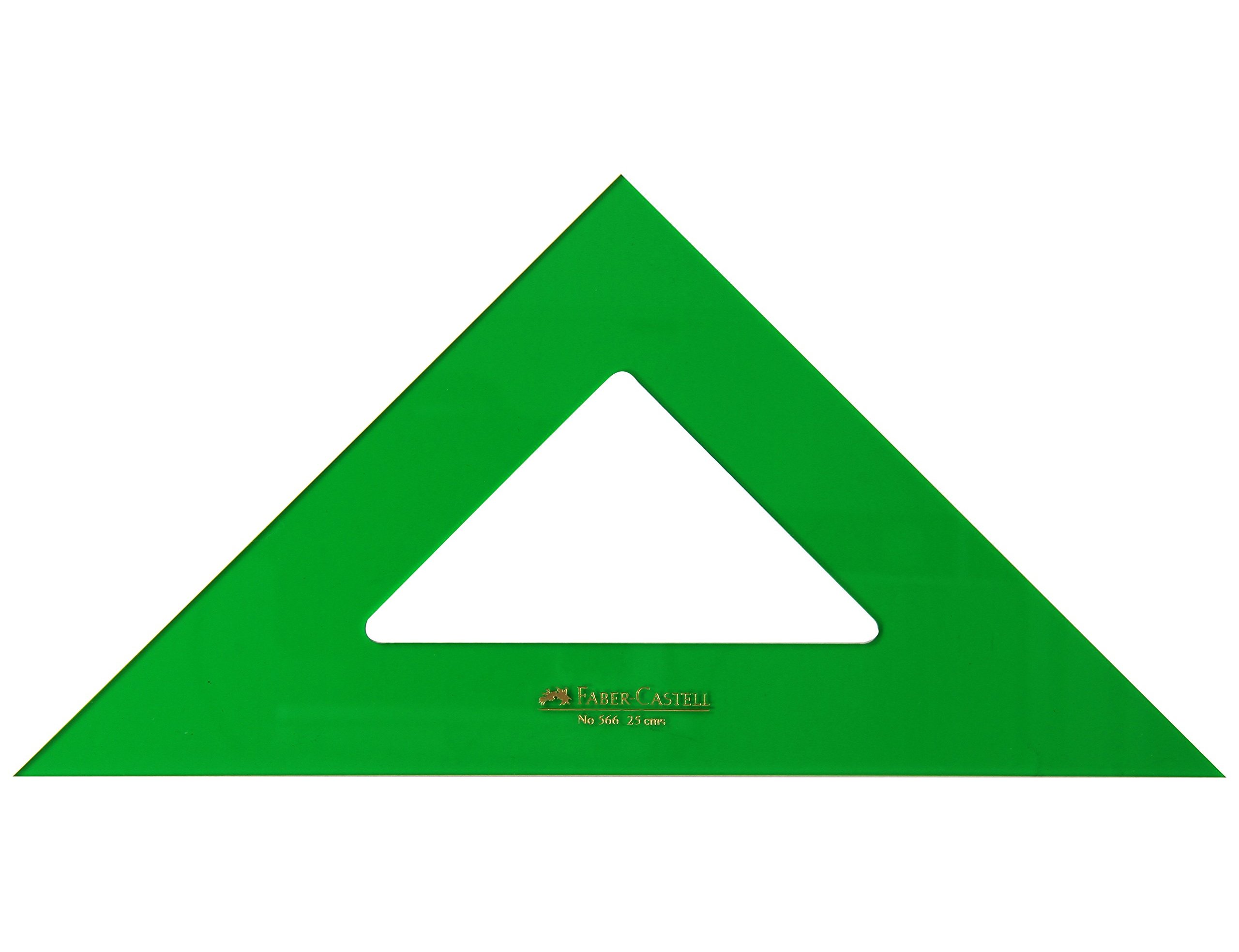 Esquadro plastico especial 25 cm verde transparente ( Imagem 3 de 3 ) - Preview