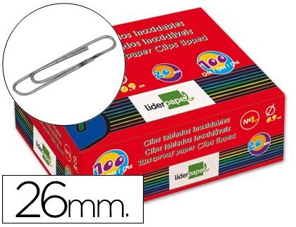 Clips liderpapel labiados n.1,5 26 mm caixa de 100 unidades (10 unidades) ( Imagem 4 de 4 ) - Preview