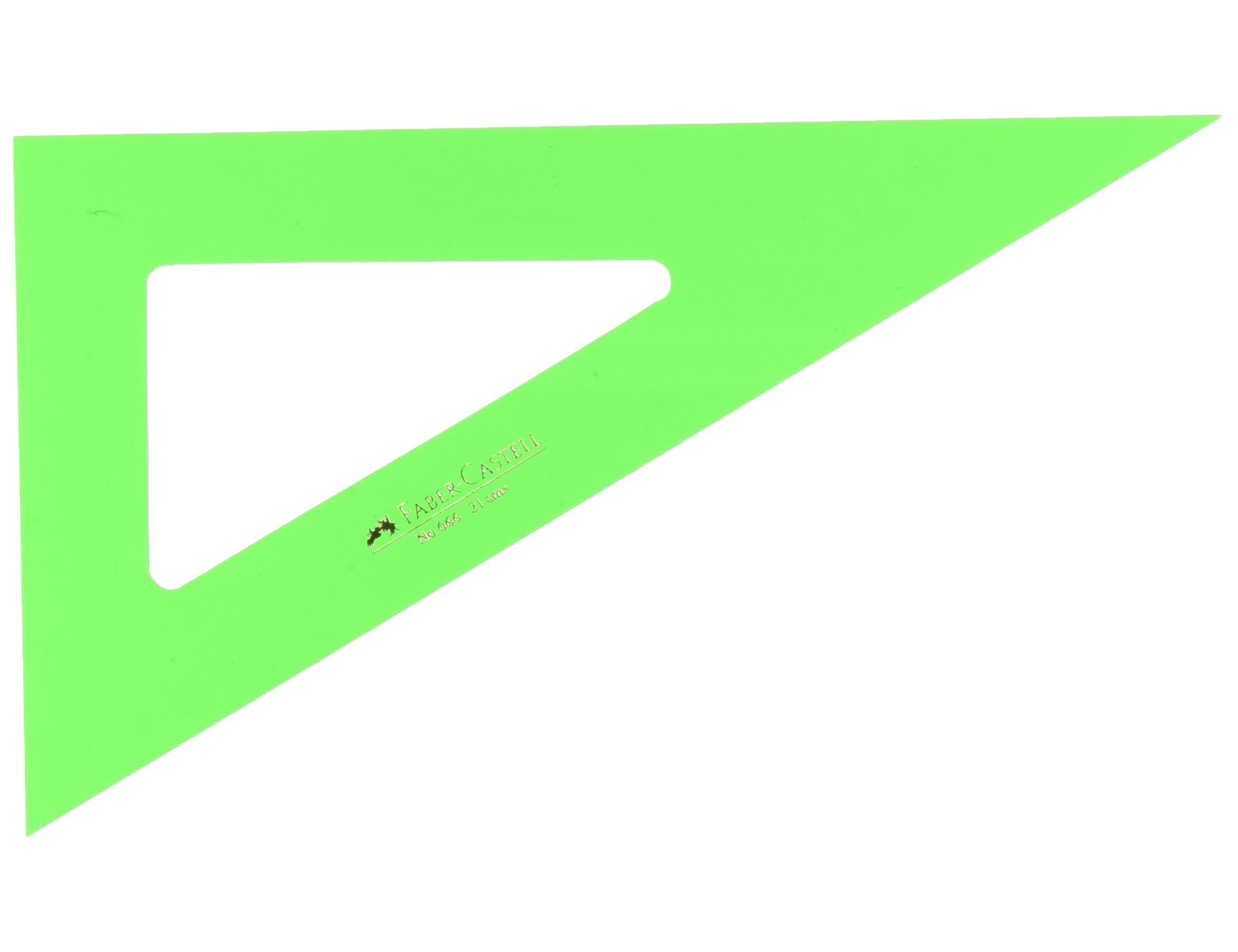 Esquadro plastico verde transp 21 cm ( Imagem 3 de 3 ) - Preview