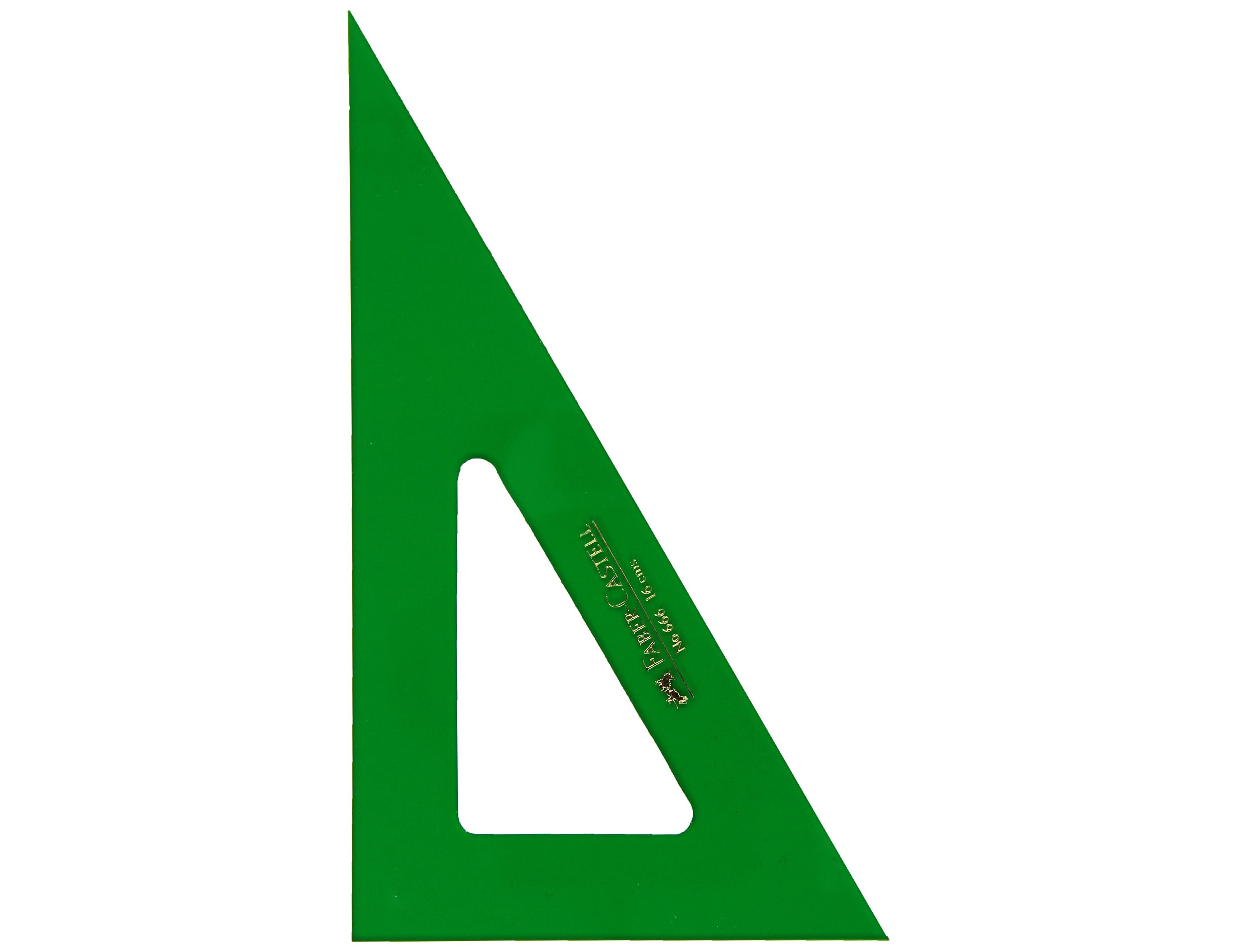 Esquadro plastico verde transp 16 cm ( Imagem 3 de 3 ) - Preview